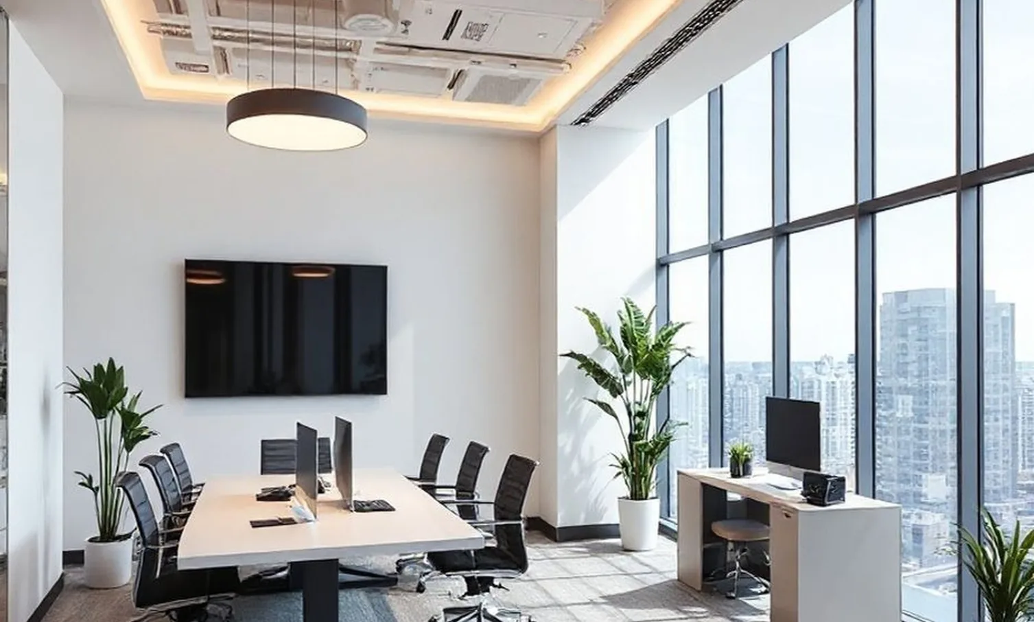 Modern API business office workspace